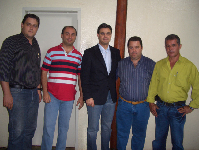 Geninho, Fernando Galvão, Rodrigo Garcia, Fabinho e Valdinei durante o encontro em Barretos