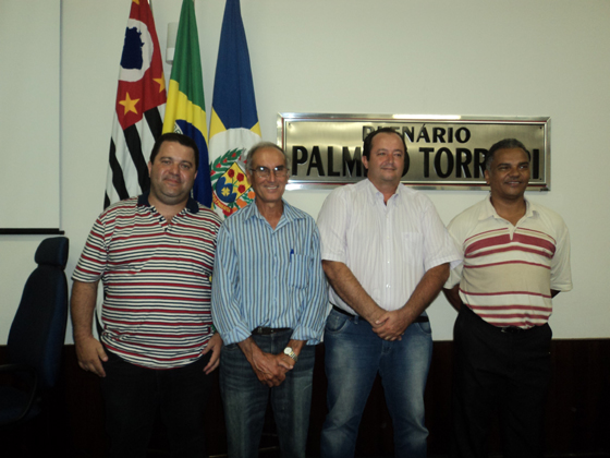Mesa Diretora (biênio 2011-2012) Fabinho da Delegacia, Nardo Gurjon, Té e Toninho do Sindicato