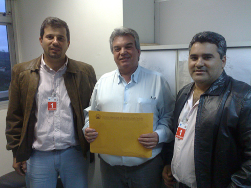 Alexandre Machado, Cacheta e Marcelo Otaviano, na Secretaria do Meio Ambiente