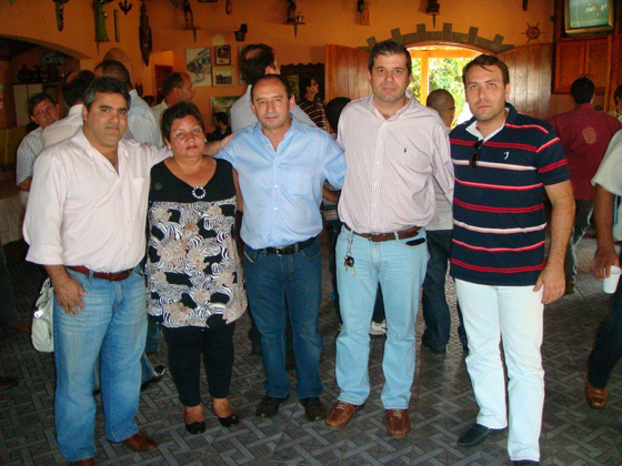 Marcelo Otaviano, Onilda, Vinholi, Alexandre Machado e o empresário Rafael Palin