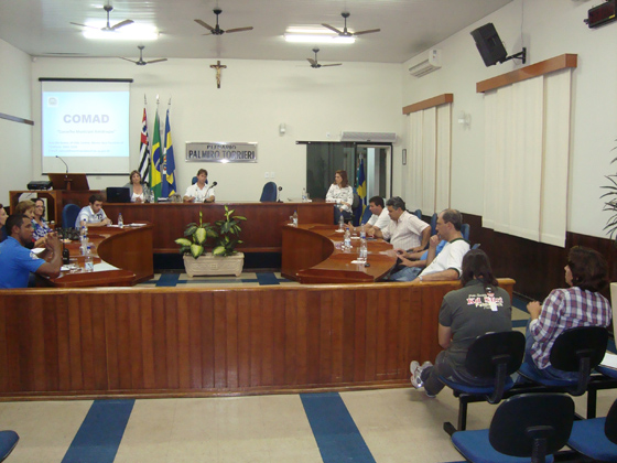 Vereador Marcelo Otaviano e demais participantes da reunião do Comad realizada no mês de junho