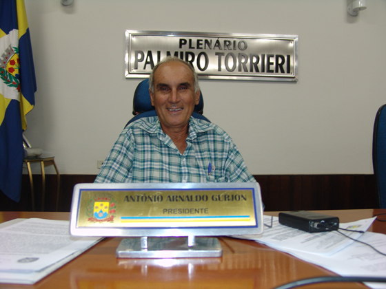Vereador Antônio Arnaldo Gurjon: presidente da Câmara Municipal