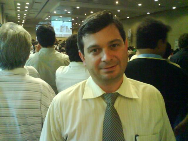O advogado Fabiano Piccolo Bortolan, assessor jurídico da Câmara Municipal, na audiência pública em Ribeirão Preto