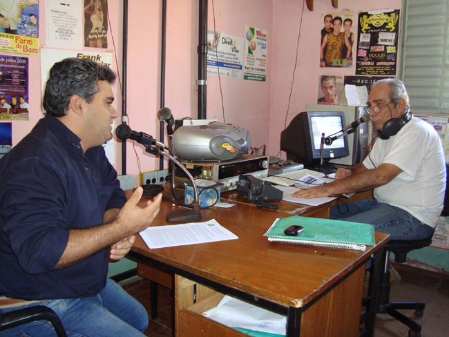 Marcelo e o radialista José Messias Gonçalves dos Santos